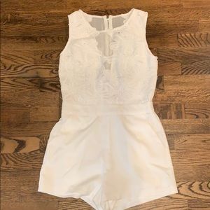 White romper mesh detail